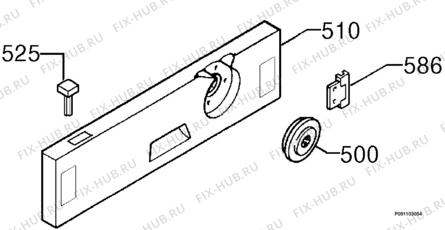 Взрыв-схема посудомоечной машины Tricity Bendix BK450 - Схема узла Command panel 037